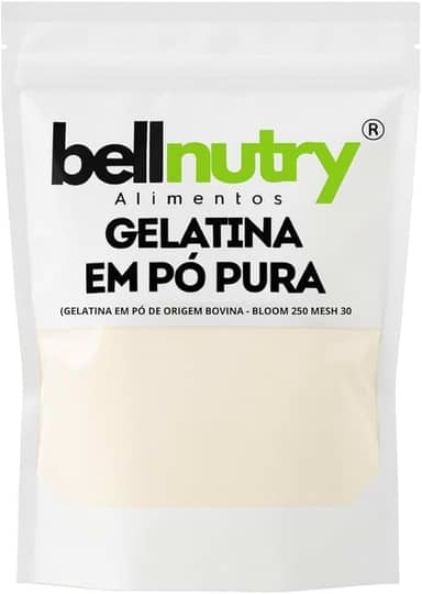 Gelatina Sem Sabor Pura E Incolor 500g - Bellnutry Alimentos