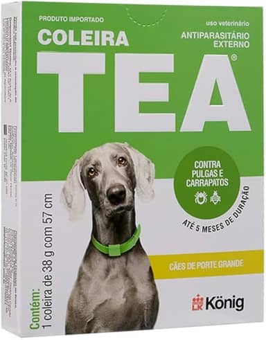 KONIG Coleira Tea 38G - Antipulgas E Carrapatos Para Cães - Grande Porte