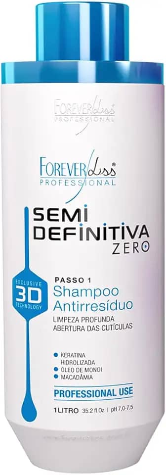 Shampoo Anti Resíduo Semi Definitiva 3D Forever Liss 1 Litro