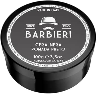 BARBIERI DESDE 1963 Pasta Nera Italiana 100g Fixação Média para Cabelos Masculinos com Aparência Natural Suaviza e estiliza Cabelos Grisalhos