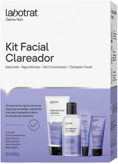 Kit Clareador Facial Dermo Skin c/ 4 Itens