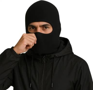 Touca Ninja Balaclava térmica Unissex Com Forro Peluciado Proteção Uv