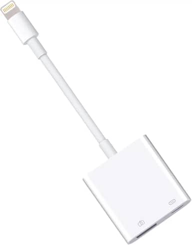Adaptador de câmera Lightning para USB3 com porta de carregamento, adaptador de cabo USB OTG Lightning fêmea para iPhone, modelos de iPad compatíveis com câmera de conexão, leitor de cartão, pen drive