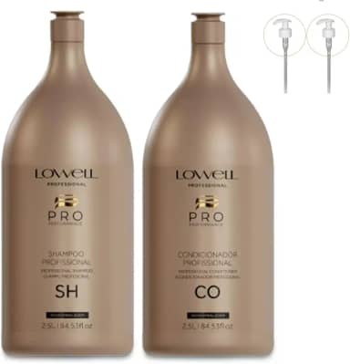 Lowell Professional Kit Shampoo e Condicionador, 2,5L cada, Pro Performance