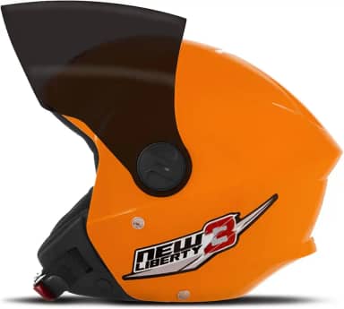 CAPACETE ABERTO PRO TORK NEW LIBERTY 3 SOLID LARANJA TAM. 60 VIS. FUMÊ