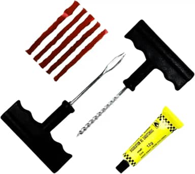 Kit de Reparo para Pneu, Macarrão para Pneus, Compatível com Carro, Moto e Bicicleta, Tubeless, Automotivo
