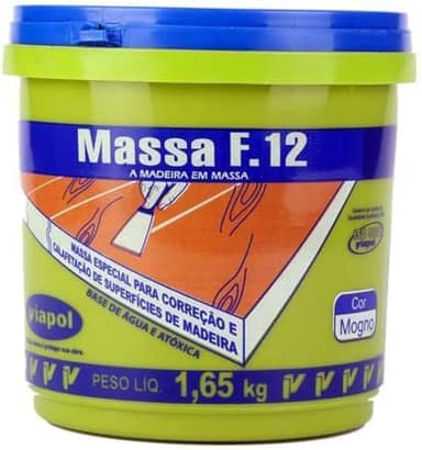 Massa Para Calafetar F12 Viapol 1,65kg Mogno