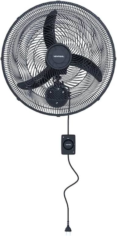 Ventisol Ventilador de parede Oscilante New 50cm Preto 220V