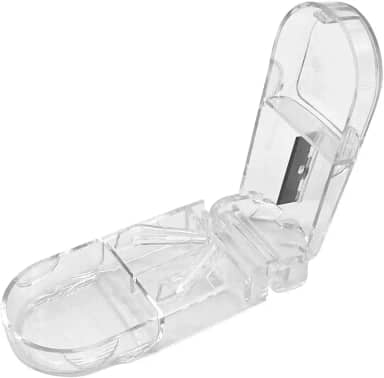 Cortador de Comprimido Lâmina Afiada (Corta e Armazena) Divisor Preciso e Prático