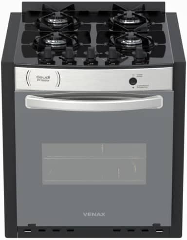 Fogao A Gas De Embutir Gaudi Prisma Vitreo El 4q Inox Gas Glp