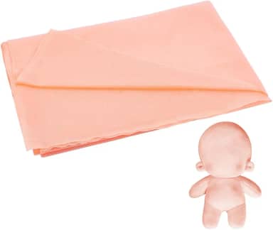 PH PandaHall Tecido para fazer bonecas de pele de pêssego, 150 x 99 cm, poliéster de pelúcia macio, padrão sólido, ideal para pele de boneca, fantoche, amigurumi, artesanato DIY