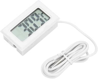 Jullynice Mini termômetro portátil conveniente para geladeira, geladeira, termômetro digital, temperatura do medidor de umidade - 50 ~ 110 °C, recipiente para garrafa de vinho branco