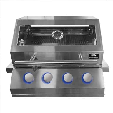 Mimo Style, Churrasqueira Inox a Gás de Embutir com 4 Queimadores
