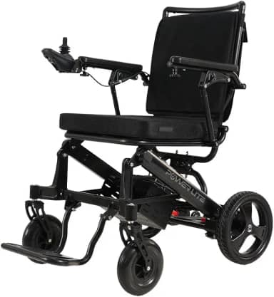 Cadeira De Rodas Motorizada Elétrica Dobravel Compacta Pop Power Lite - Preto