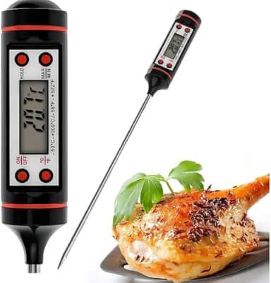 Termômetro Digital Culinário Instantâneo com Display Iluminado – Precisão Profissional até 300°C, Ideal para Carnes, Churrasco, Forno, Líquidos e Cozinha – Rápido e Durável Premium