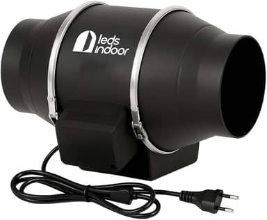 Exaustor Turbo leds indoor 125mm Com Dimmer | 40W, 310 m³/h | – Silencioso e Potente - Ideal para Banheiros, Cozinhas e Ambientes Fechados (220V)