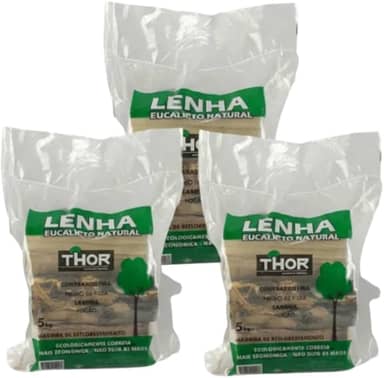 Lenha Eucalipto Thor Pizza Lareira Fogão Fogueira 15kg