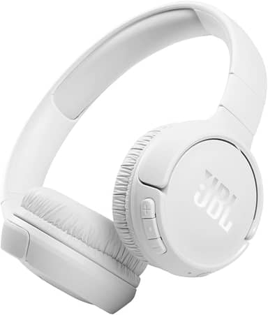 JBL Tune 510BT – Fones de ouvido Bluetooth com bateria de até 40 horas, microfone para chamadas, dobrável e confortável, compatível com Android e iOS (branco)