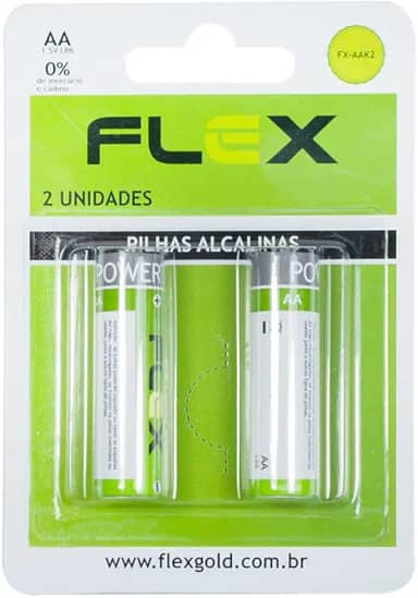 PILHA AA ALCALINA C/2 FLEX
