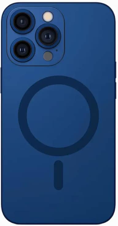 Capa Case Capinha Fosca Magnética Anti-impacto Slim Bordas Elevadas Com Proteção de Lentes Para iPhone (Azul, iPhone 17 Pro)
