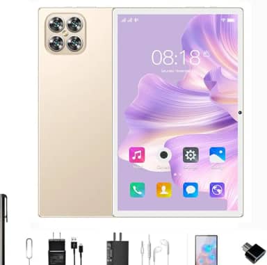 Tablet K11 12 GB de RAM + 512 GB de ROM, tela imersiva de 10,1 polegadas, 16 MP + 32 MP, 5G, Wi-Fi, Bluetooth, Android 13(dourado)