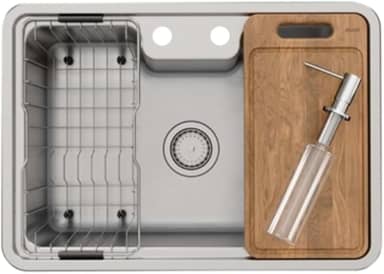 Docol Cuba de Sobrepor/embutir 64x44 com Acessórios para Cozinha DocolMassima Aço Inox - Cod.Novo: 90015693016 Cod.Antigo: 01569316