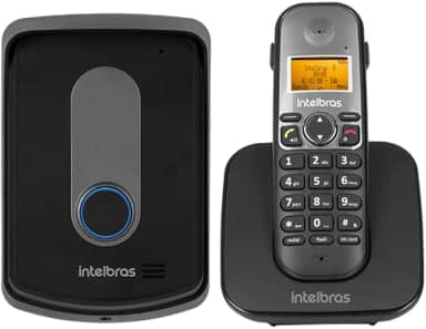Telefone sem fio com Ramal Externo TIS 5010 Preto Intelbras