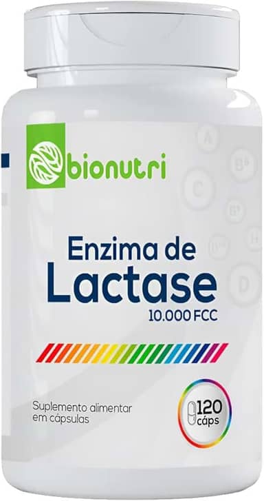 Enzima Lactase 10000 FCC Bionutri – 120 Caps - Lactose Lactoze Lactaze