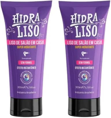 02 HidraLiso - Liso de Salao em Casa, Alisante Para Cabelo Organico, Progressiva de Chuveiro Sem Formol