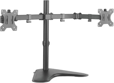 ELG, T1224N, Suporte Ergonômico Articulado de Mesa para 2 Monitores de 17'' a 32'' com Peso Máximo de 8kg em Cada Braço, Produto Ergonômico, Preto
