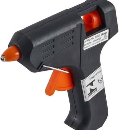 Pistola de cola quente com ponta fina, voltagem dupla, inclui bastões de cola