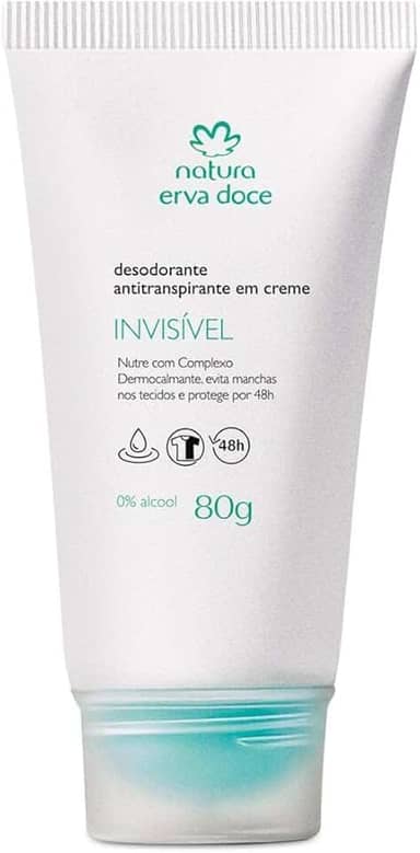 NATURA ERVA DOCE DESODORANTE EM CREME INVISIVEL 80G