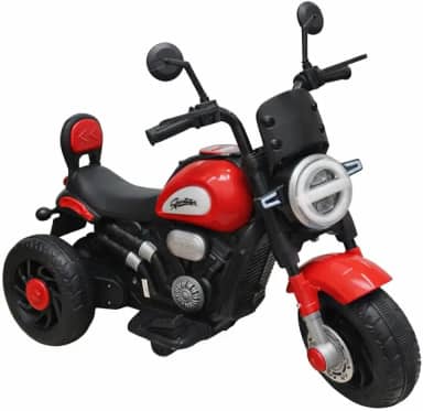 Mini Moto Elétrica Infantil Moderna 12V Com Led e Sons - Vermelha