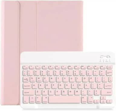 Capa Para Tablet Com Teclado Bluetooth Para 5ª/6ª Geração,iPad Air1/Air2,iPad Pro 9.7 Polegadas (Rosa, Teclado comum)