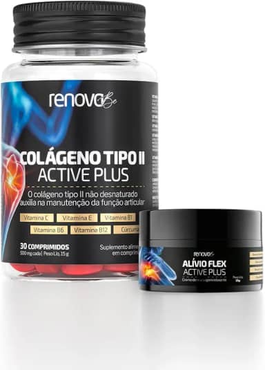 Colágeno Tipo 2 para Ossos e articulações - Renova Be (15 gramas, 1 Tipo 2 + 1 Alivio Dores)