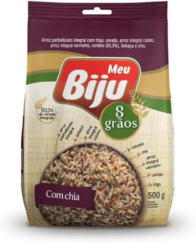 MEU BIJU Arroz 8 Graos Integrais Com Chia 500G