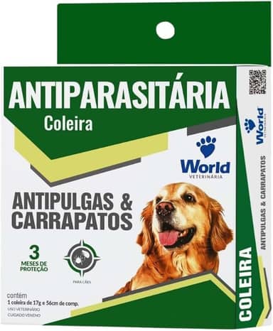 Coleira Antipulgas e Carrapatos – Proteção Antiparasitária com Conforto e Segurança Para Seu Cão | Marca – WORLD