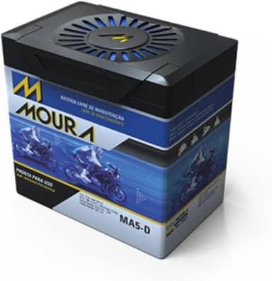 Bateria Moura Ma5-D Xre300/Cg 125/Titan150/Bros/Ybr Factor