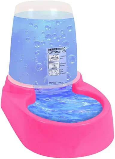 MY PET BRASIL Comedouro Para Cães Comedouro Dupla Função 2 Em 1 Comedouro E Bebedouro Automático E Prático Rosa