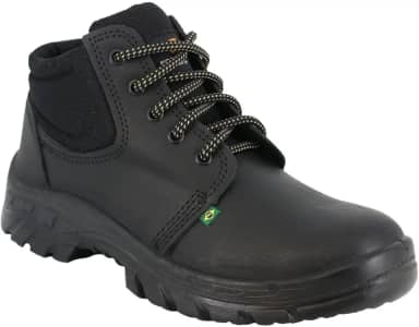 BOTA DE SEGURANÇA ECOSAFETY PS139-AP BICO DE PVC COURO LATEGO PRETO C.A 40677 Tamanho:41