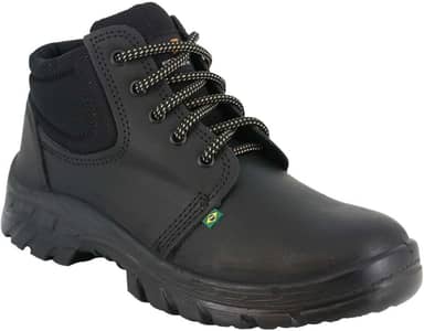 BOTA DE SEGURANÇA ECOSAFETY PS139-AP BICO DE PVC COURO LATEGO PRETO C.A 40677 Tamanho:41