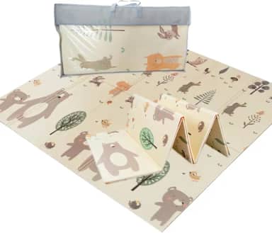 Tapete Infantil Emborrachado Térmico Antiderrapante Dobrável Atividades Dupla Face 6mm 1,80x1,50m