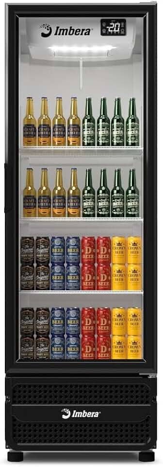 Cervejeira Imbera 485 Litros Inverter Porta de Vidro Preta e Branca CCV315 Bivolt