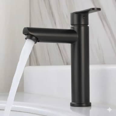 Torneira Bancada Pia Banheiro Inox Premium 1/4 de Volta – Design Moderno, Alta Durabilidade e Instalação Simples (Preta)