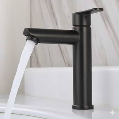 Torneira Bancada Pia Banheiro Inox Premium 1/4 de Volta – Design Moderno, Alta Durabilidade e Instalação Simples (Preta)