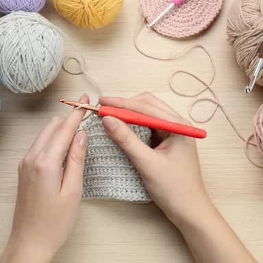 Conjunto de 9 agulhas de crochê ergonômicas, alças macias multicoloridas