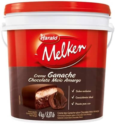 CREME GANACHE CHOCOLATE MEIO AMARGO HARALD C/ 4 KG