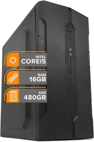 Computador Cpu Pc Torre Intel i5 16Gb Ssd 480Gb wifi GT610 1gb