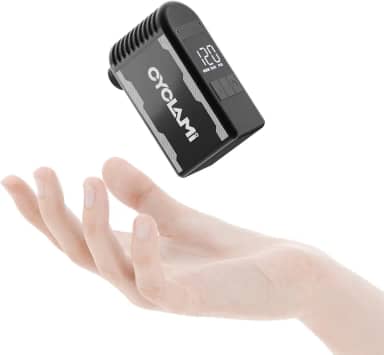 A2S Mini bomba de bicicleta pequena com medidor, bomba de ar elétrica de bicicleta de 120pSI, parada automática, válvula Presta e Schrader, inflador de pneu portátil de alumínio para todas as