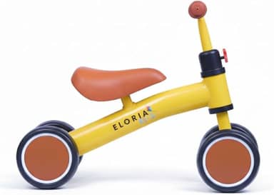 Bicicleta de Equilíbrio Infantil Sem Pedal – Para Crianças a Partir de 1 Ano | Desenvolve Coordenação Motora e Equilíbrio | Leve, Segura e Ideal Para Uso Interno e Externo (amarelo)